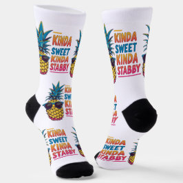 Kinda Sweet Kinda Stabby Ananas Socken
