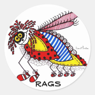 KINDA' WIE EIN RAGS BUG RUNDER AUFKLEBER