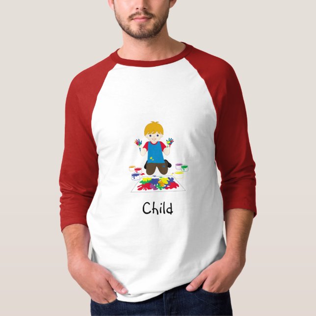 Kindc$fingermalerei T - Shirt (Vorderseite)