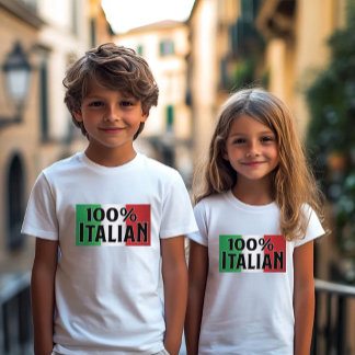 Kinder 100% Italiener - Stolz auf das Erbe T-Shirt