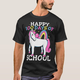 Kinder 100. Schultag Mädchen glücklich 100 Tage T-Shirt