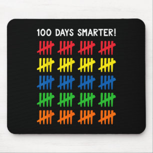 Kinder 100 Schultage 100 Tally Marks Mousepad