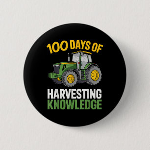 Kinder 100 Tage Schulboy Traktor Landwirtschaft 10 Button