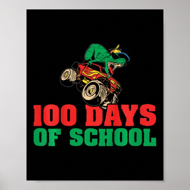 Kinder 100 Tage Schulkinder 100. Schultag 1 Poster (Vorne)