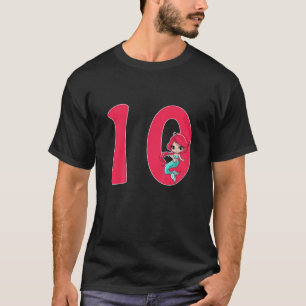 Kinder 10. Geburtstag Meerjungfrau Geschenk - 10 J T-Shirt