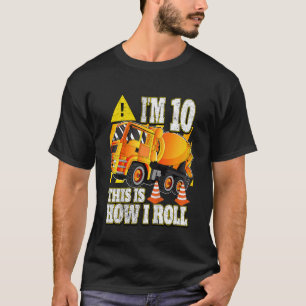 Kinder 10 Jahre alter Betonmischwagen T-Shirt