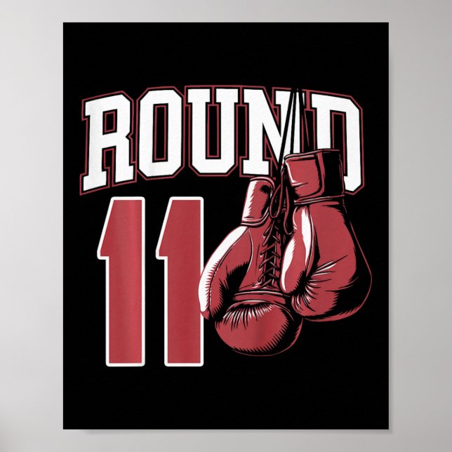 Kinder 11 Jahre alt Boxer Bday Party 11. Geburtsta Poster (Vorne)