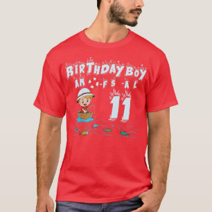 Kinder 11 Jahre alt Kleiner Fischer Fischerjunge K T-Shirt