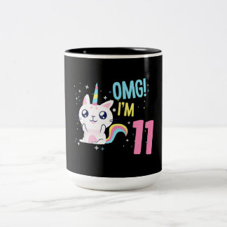 Kinder 11 Jahre alt Mädchen Geburtstagskleidung Un Zweifarbige Tasse