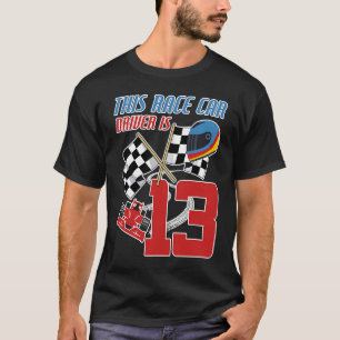 Kinder 13 Jahre alt Rennwagen Geburtstag 13. Renne T-Shirt