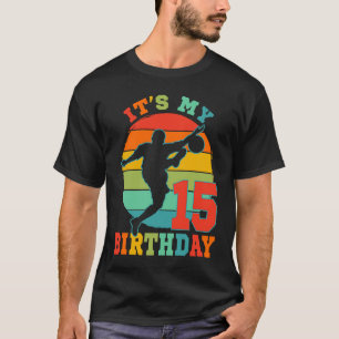 Kinder 15 Jahre alter Fußball Es ist meine Geburts T-Shirt