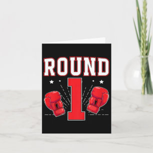 Kinder 1. Boxing Geburtstagsparty 1 Jahr alt Boxer Karte