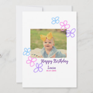 Kinder 1 Geburtstag hinzufügen Name Datum hinzufüg Einladung