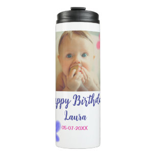 Kinder 1 Geburtstag hinzufügen Name Datum hinzufüg Thermosbecher