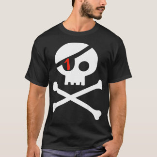 Kinder 1. Geburtstag Piratenhügel und Kreuze T-Shirt