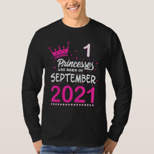 Kinder 1 Geburtstag Rosa Prinzessinnen sind Gebore T-Shirt