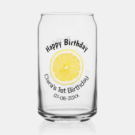 Kinder 1 Geburtstag Zitronenscheibe Name Datum m Dosenglas