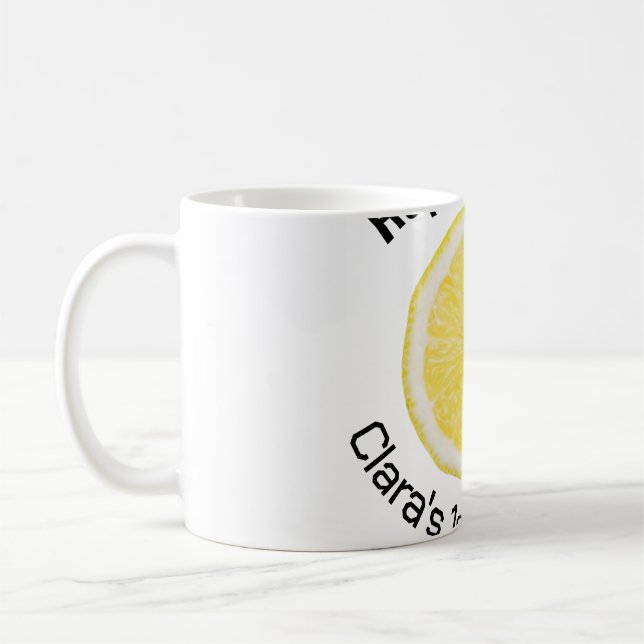 Kinder 1 Geburtstag Zitronenscheibe Name Datum m Kaffeetasse (Links)