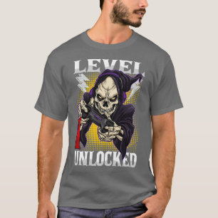 Kinder 1 Geburtstagskelett des Gamers Stufe 1 Ents T-Shirt