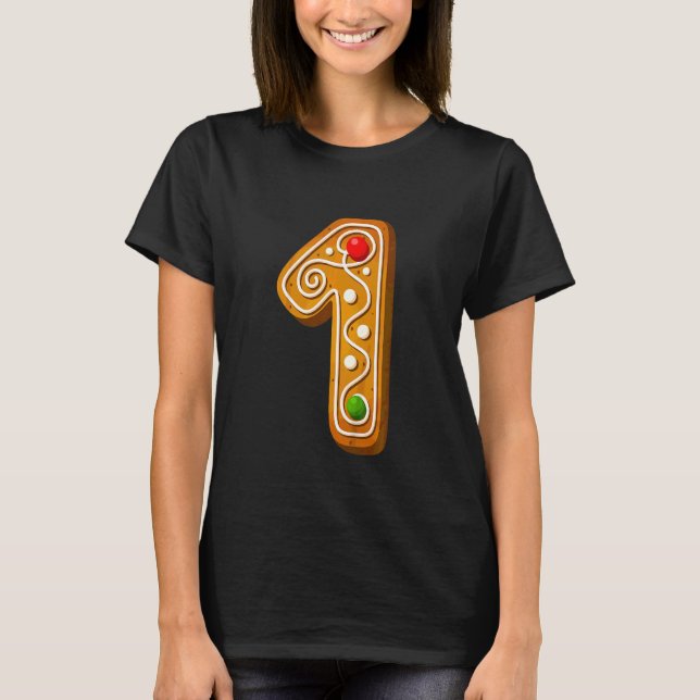 Kinder 1 Niedliche Hauptstadt Weihnachtskoch Alpha T-Shirt (Vorderseite)
