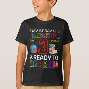 Kinder 1. Tag im Kindergarten Ich bin 3 Jahre alt T-Shirt