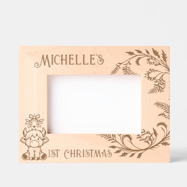 Kinder 1. Weihnachten Geätzte Rahmen (Vorderseite)