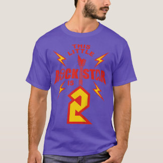Kinder 2 Geburtstag Jungs Rockstar Rock Music 2 Ja T-Shirt