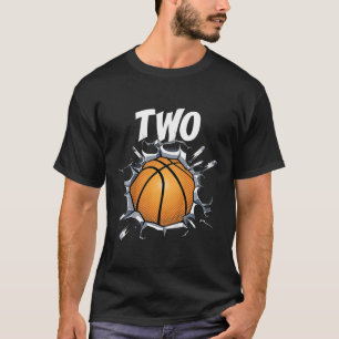 Kinder 2 Jahre alt Basketball Geburtstagsparty The T-Shirt