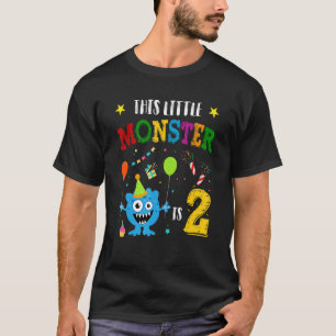 Kinder 2 Jahre alt Dieses kleine Monster ist 2. Ge T-Shirt