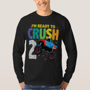 Kinder 2 Jahre Alter 2. Geburtstag Monster Truck I T-Shirt