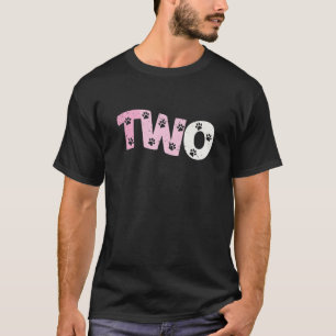 Kinder 2 Jahre alter Niedlicher Hund Paw Geburtsta T-Shirt