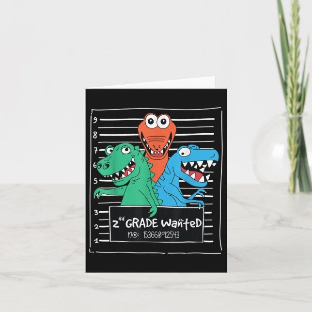 Kinder 2. Klasse Gewollt Poster Dinosaurier 2. Kla Karte (Vorderseite)