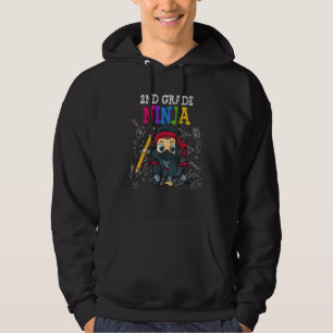 Kinder 2. Klasse zurück zur Schule Ninja Boys Hoodie
