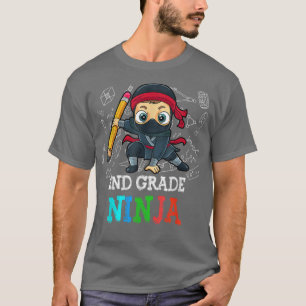 Kinder 2. Klasse zurück zur Schule Ninja Boys T - T-Shirt