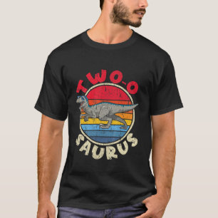 Kinder 2ND Birthday Two O Saurus I Velociraptor I  T-Shirt