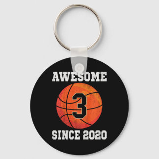 Kinder 3 Geburtstag Basketball Lover 3 Jahre alter Schlüsselanhänger