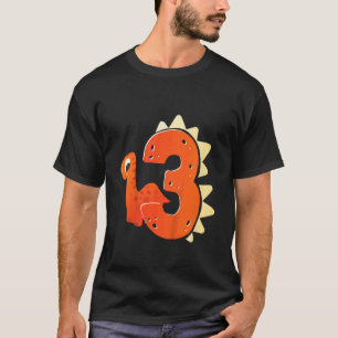 Kinder 3. Geburtstag Dinosaur Vorgeschichtliches T T-Shirt