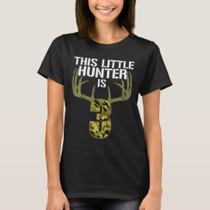 Kinder 3. Geburtstag Jagd Funny Third Hirsche Jäge T-Shirt