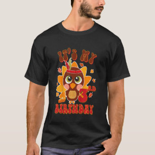 Kinder 3. Geburtstag Outfit Girl Boy Little Turkey T-Shirt