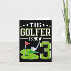 Kinder 3. Geburtstag Party Golf Boy Drei Jahre alt Karte