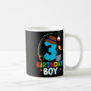 Kinder 3. Geburtstags-Shirt Junge Angeln Fisch Geb Kaffeetasse