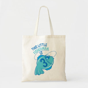 Kinder 3 Geburtstagskinder Fischen T - Shirt 3 Jah Tragetasche