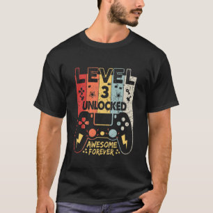 Kinder 3. Geburtstagskinder Stufe 3 unverschlossen T-Shirt