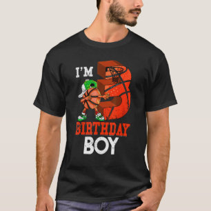 Kinder 3 Jahre alt Basketball Dabbing 3. Geburtsta T-Shirt