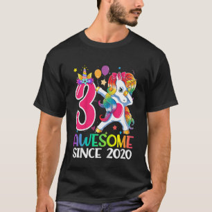 Kinder 3 Jahre alt Dabbing Einhorn Phantastisch se T-Shirt