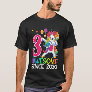 Kinder 3 Jahre alt Dabbing Einhorn Phantastisch se T-Shirt