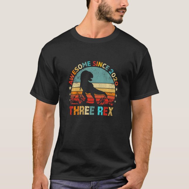 Kinder 3 Jahre alt Dinosaurier Phantastisch seit 2 T-Shirt (Vorderseite)