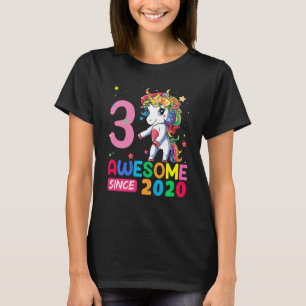 Kinder 3 Jahre alt Einhorn Flossen 3. Geburtstag G T-Shirt