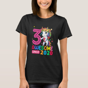 Kinder 3 Jahre alt Einhorn Flossen 3. Geburtstagsk T-Shirt