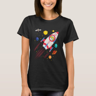 Kinder 3 Jahre alt Raumschiff Rakete Geburtstag As T-Shirt